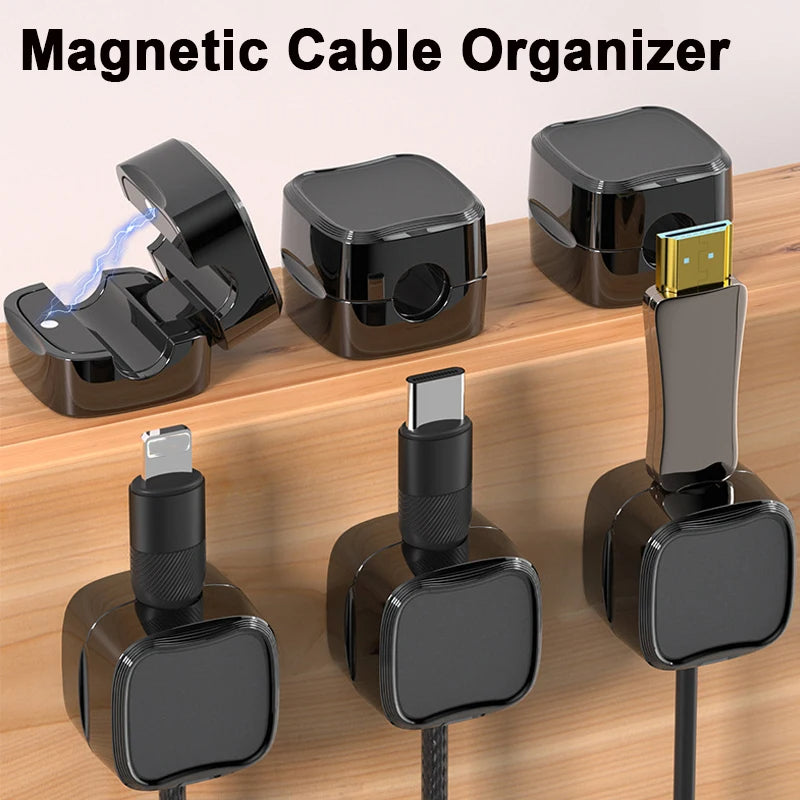 Magnetic Cable Organizer (6-Pack) – Keep Your Cables Neat & Accessible