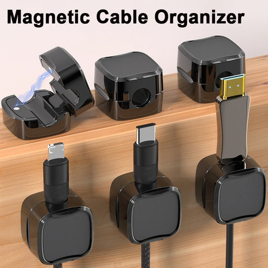 Magnetic Cable Organizer (6-Pack) – Keep Your Cables Neat & Accessible