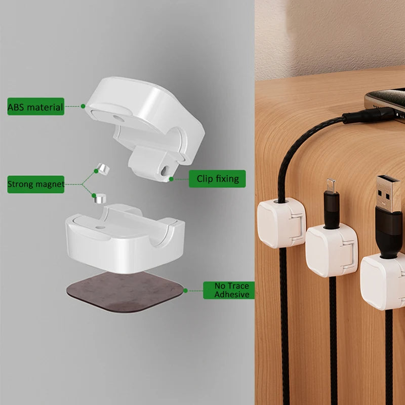 Magnetic Cable Organizer (6-Pack) – Keep Your Cables Neat & Accessible